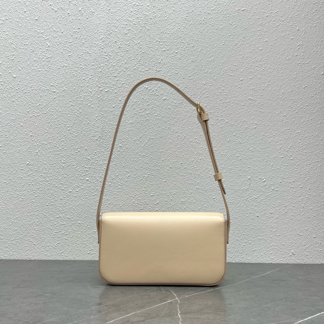 Celine Shoulder Bag Claude In Shiny Calfskin Beige/Gold 194143